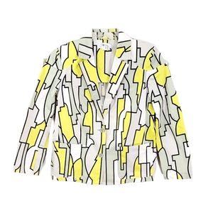 Emilio Pucci Firenze 91RB22/91645  Button‎ Front Multicolor Blazer Jacket Sz 42